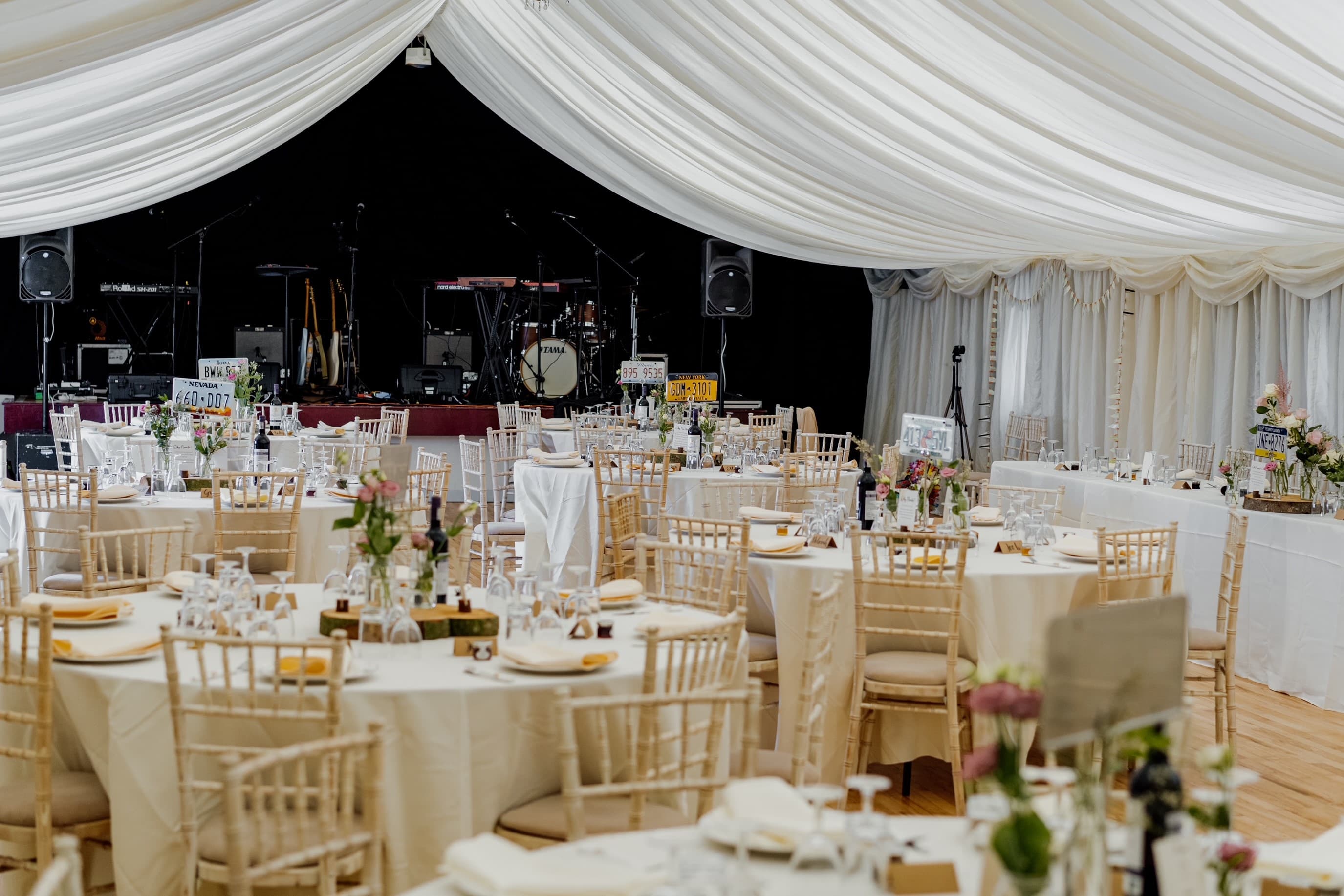 Camerton Community Hall set up for an event